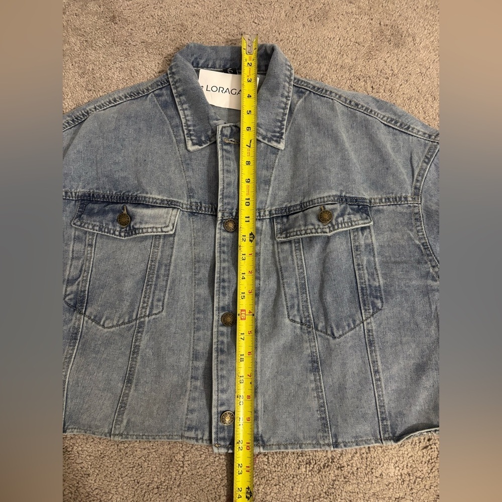 Loragal Blue Denim Jean Jacket Size L - Picture 10 of 11